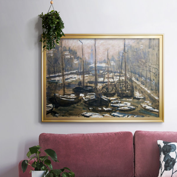 Wexfordhome Canal Of Amsterdam In Winter Framed On Canvas Print